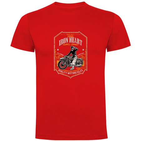Camiseta Motociclismo Iron Heart Manga Corta Hombre