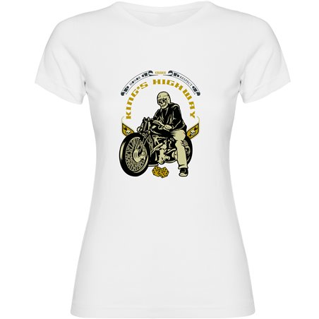 Camiseta Motociclismo Kings Highway Manga Corta Mujer