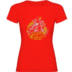 Camiseta Motociclismo King of the Road Manga Corta Mujer