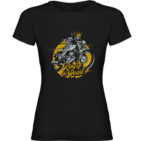 T Shirt Motorrad King of the Road Kurzarm Frau