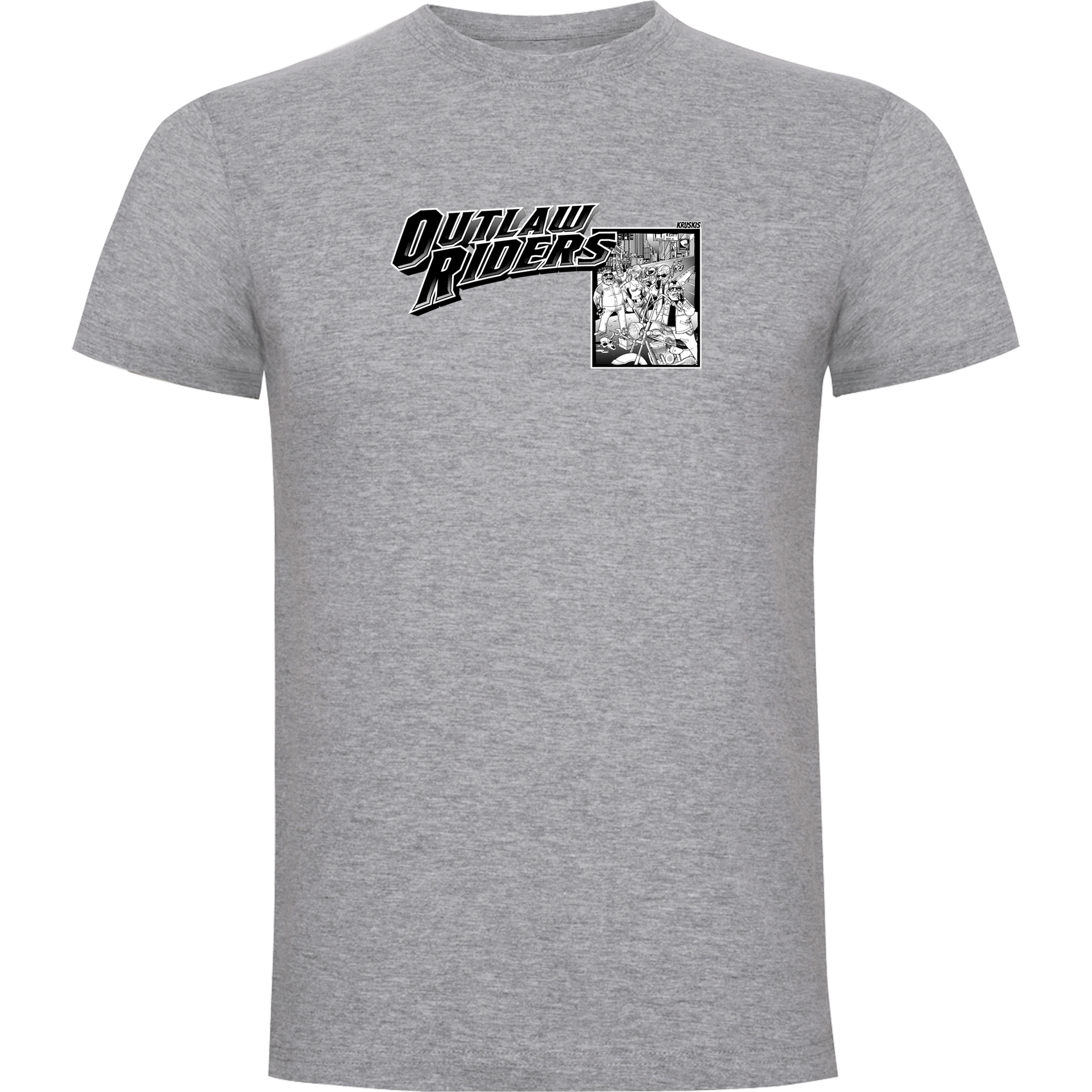 T Shirt Motorcycling Outlaw Riders Short Sleeves Man