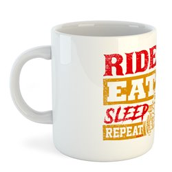 Kopp 325 ml Motorcykelakning Ride Eat Sleep Repeat