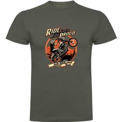Camiseta Motociclismo Ride Loud Manga Corta Hombre