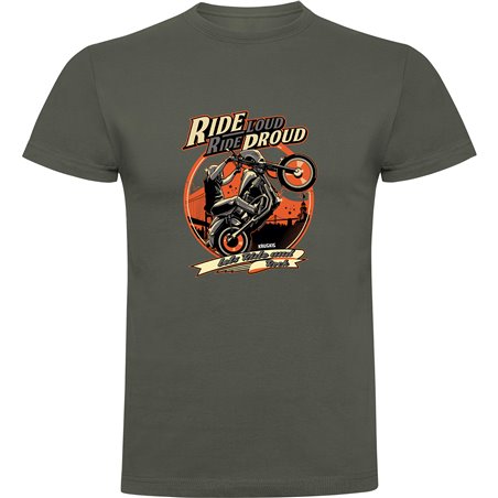 T Shirt Motocykle Ride Loud Krotki Rekaw Czlowiek