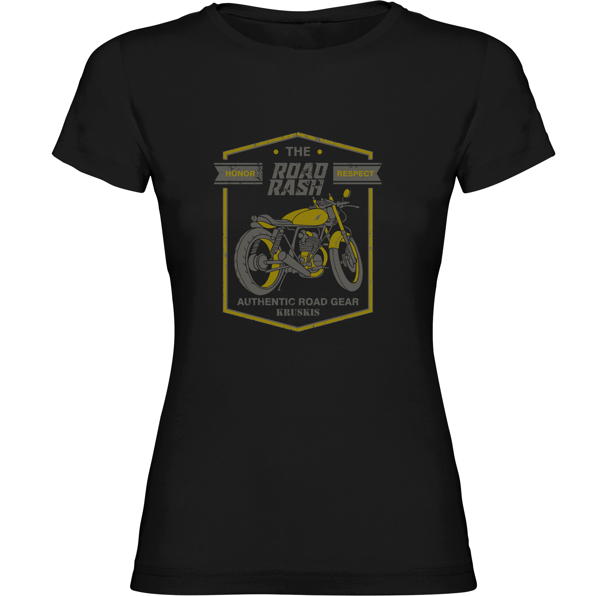 Camiseta Motociclismo Road Rash Manga Corta Mujer