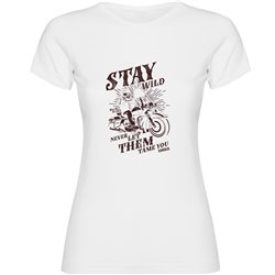 T shirt Motorcycling Stay Wild Short Sleeves Woman
