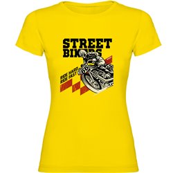 T Shirt Motorrijden Street Bikers Korte Mouwen Vrouw