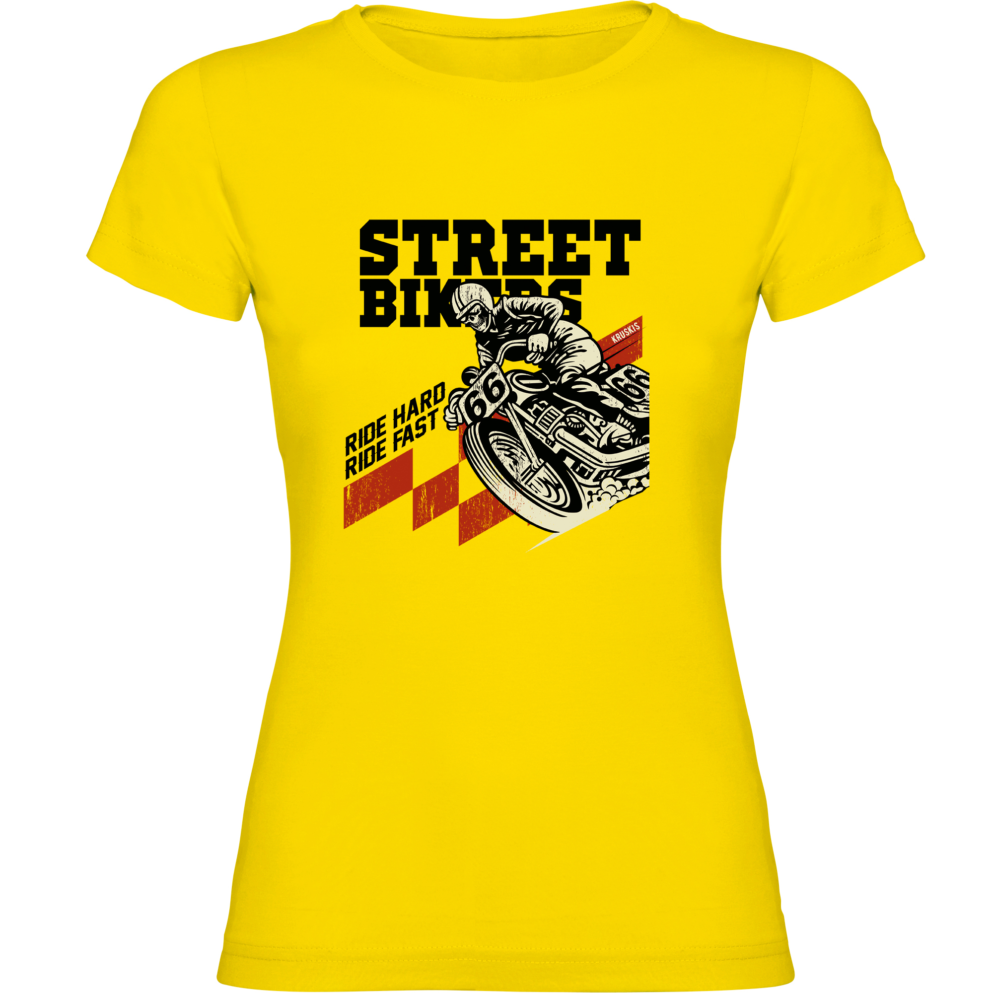 Camiseta Motociclismo Street Bikers Manga Corta Mujer