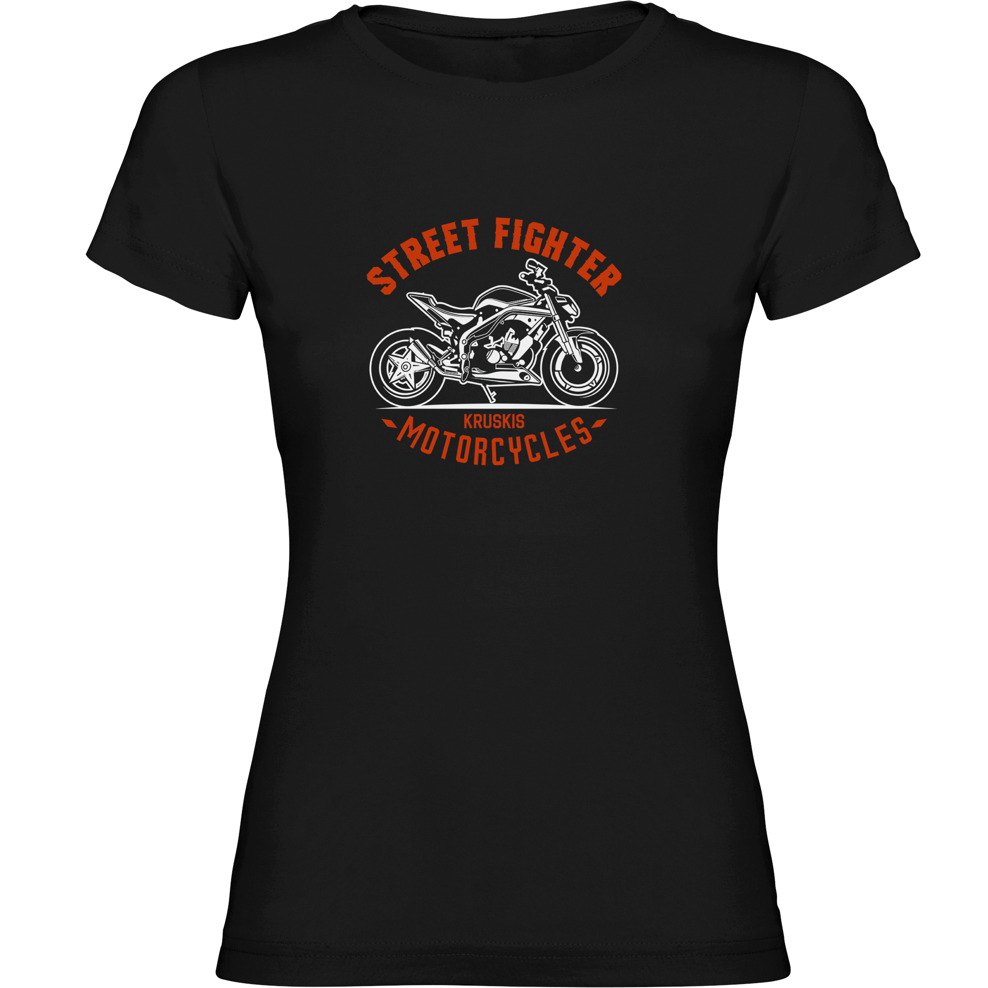 T Shirt Motorrijden Street Fighter Korte Mouwen Vrouw