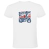 T Shirt Motorcykelakning Super Bike Kortarmad Man