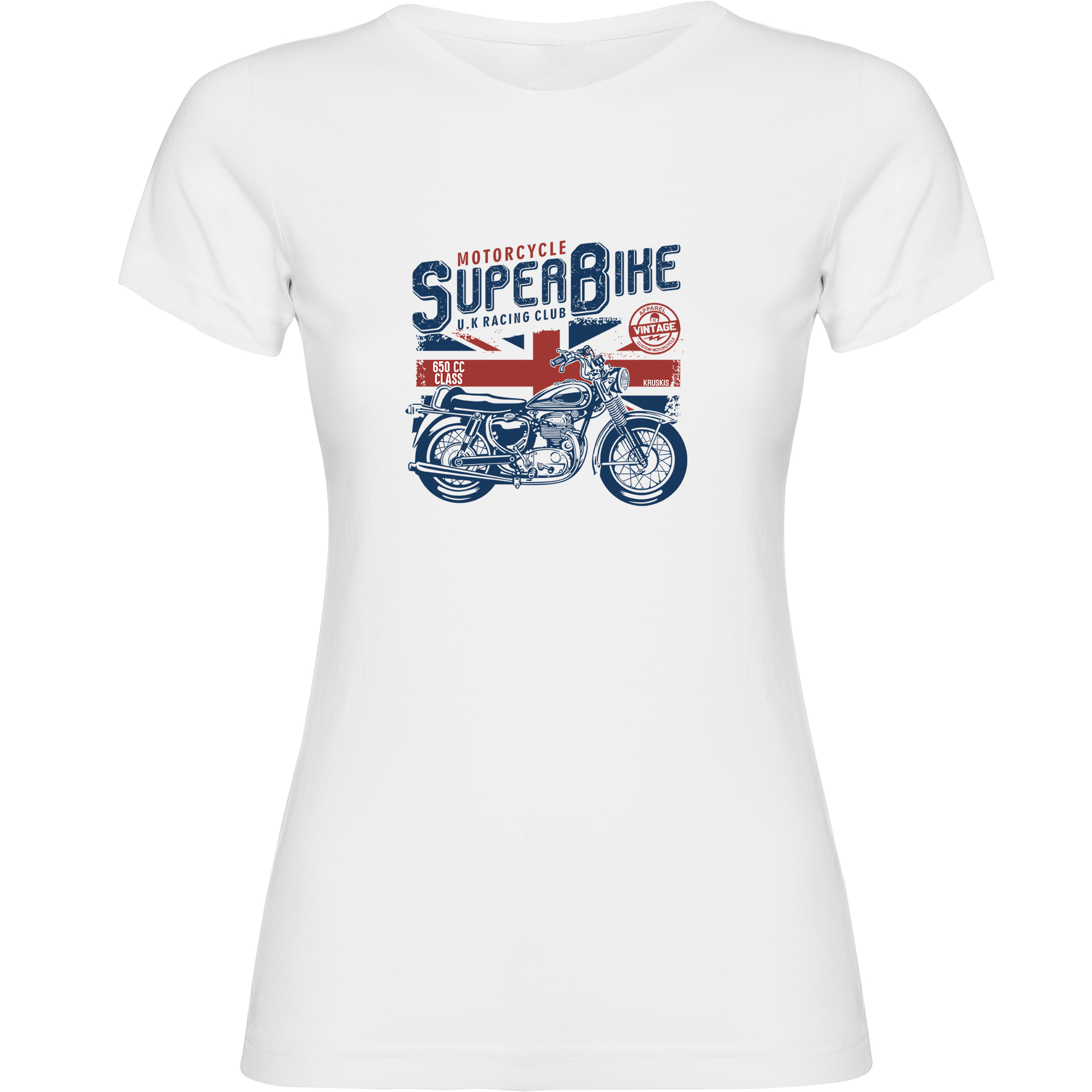 Camiseta Motociclismo Super Bike Manga Corta Mujer