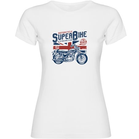 T Shirt Motociclismo Super Bike Manica Corta Donna