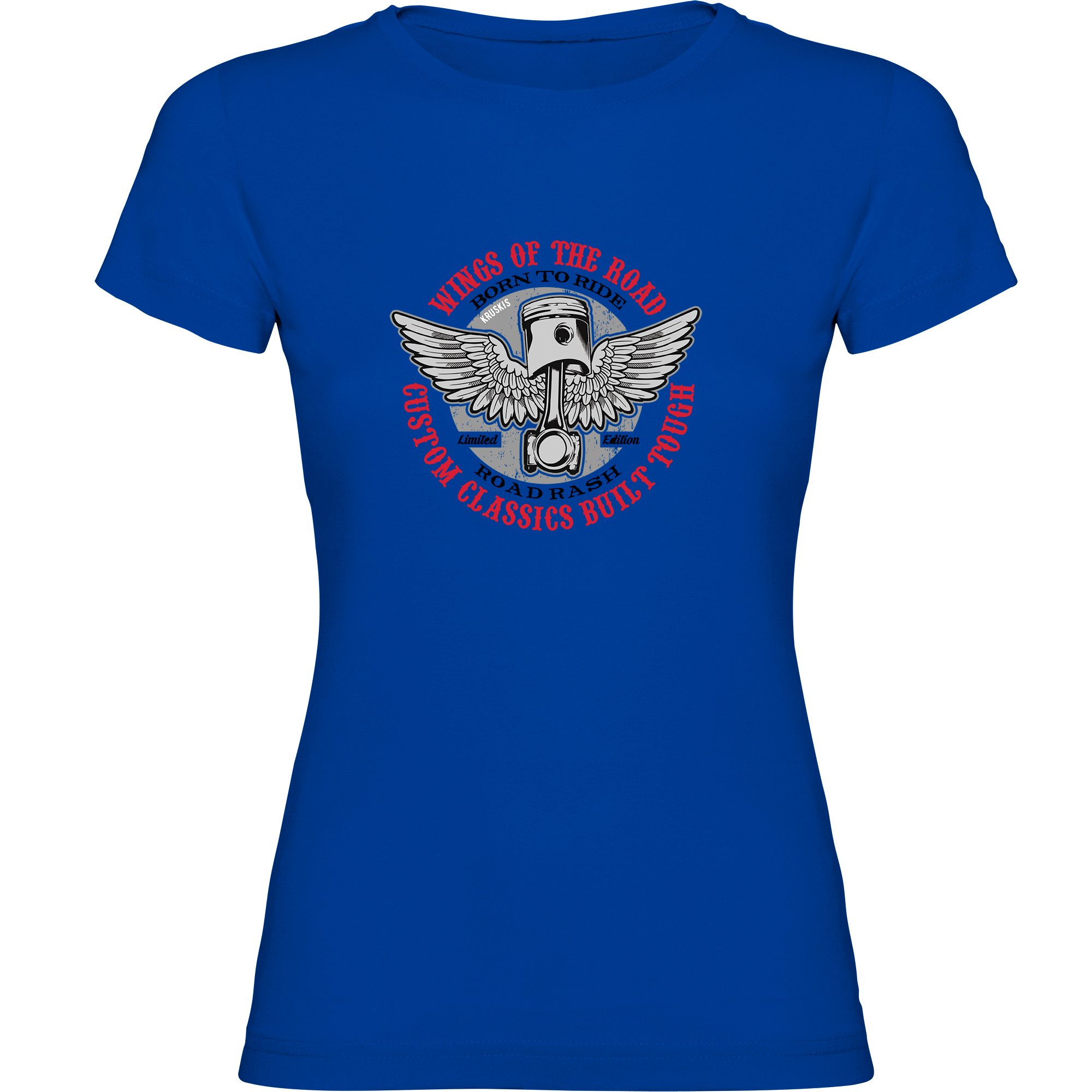 T Shirt Motorrad Wings of Road Kurzarm Frau
