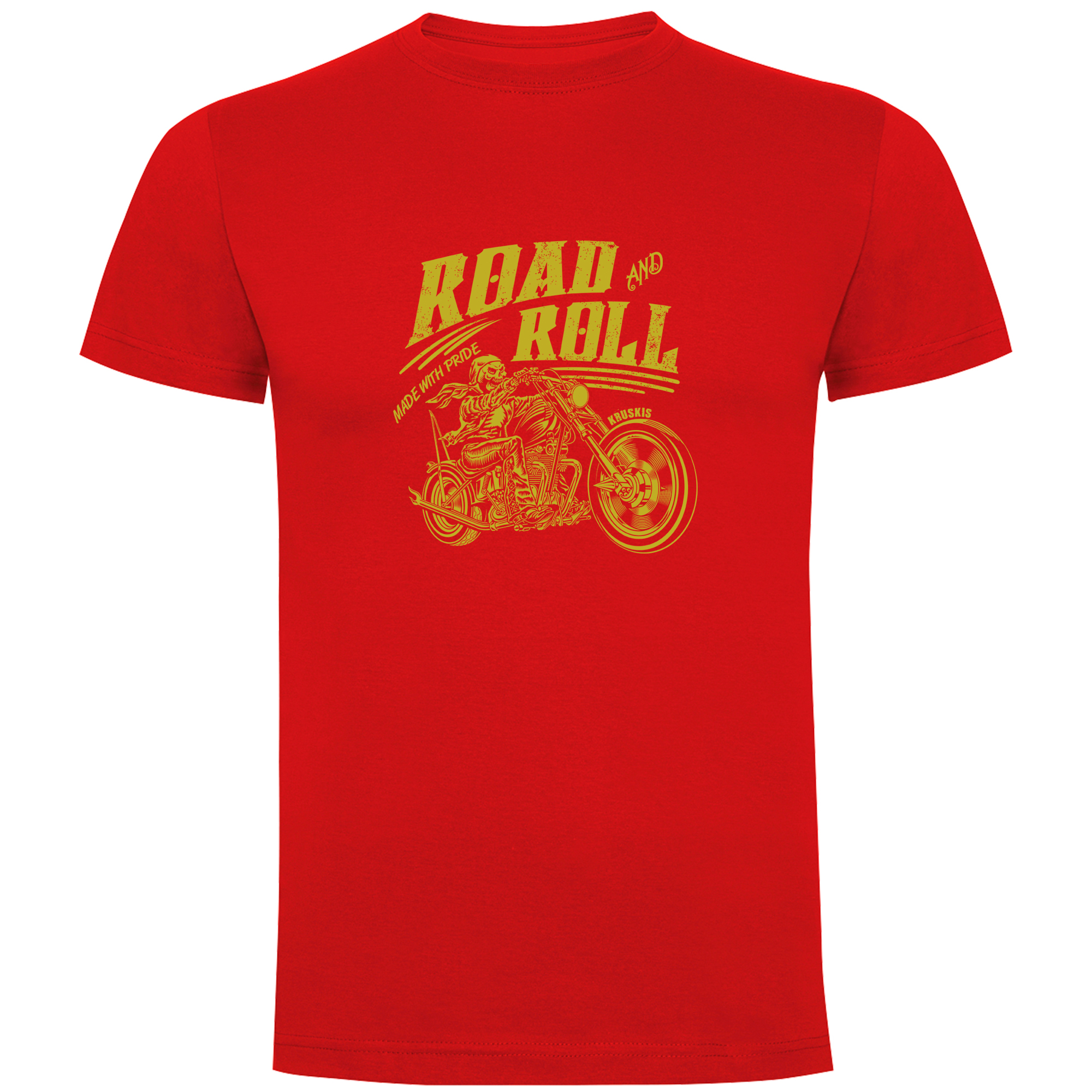 T Shirt Motorcykelakning Road Roll Kortarmad Man