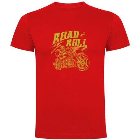 T Shirt Motorcykelakning Road Roll Kortarmad Man