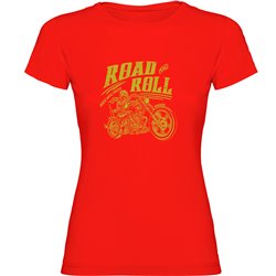 T Shirt Motociclismo Road Roll Manica Corta Donna