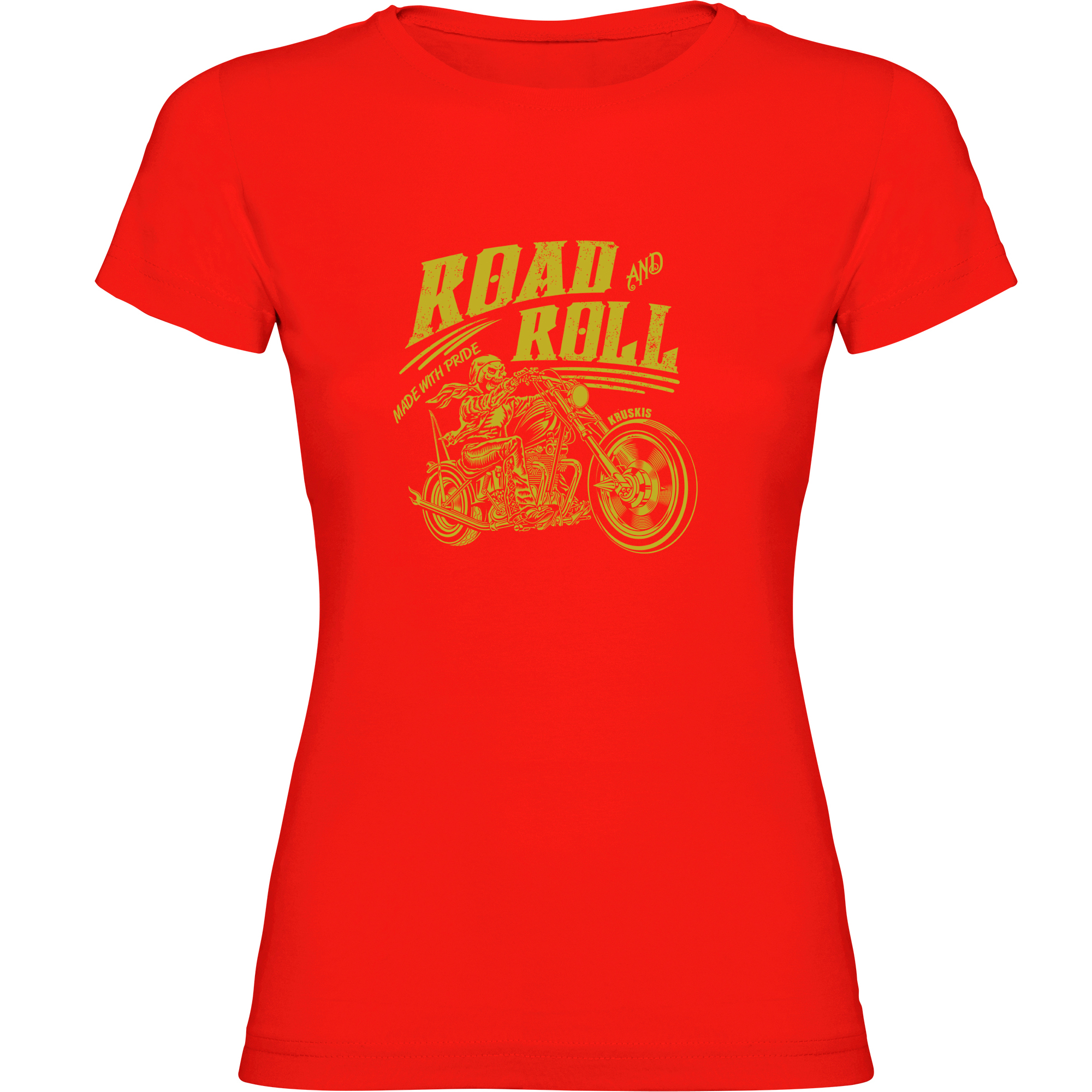 T Shirt Motocykle Road Roll Kortki Rekaw Kobieta