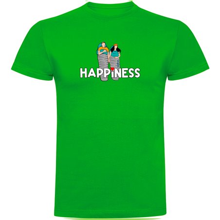 T Shirt Bergbeklimmen Happiness Korte Mowen Man