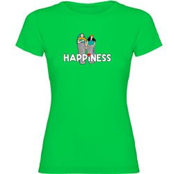 T Shirt Bergbeklimmen Happiness Korte Mouwen Vrouw