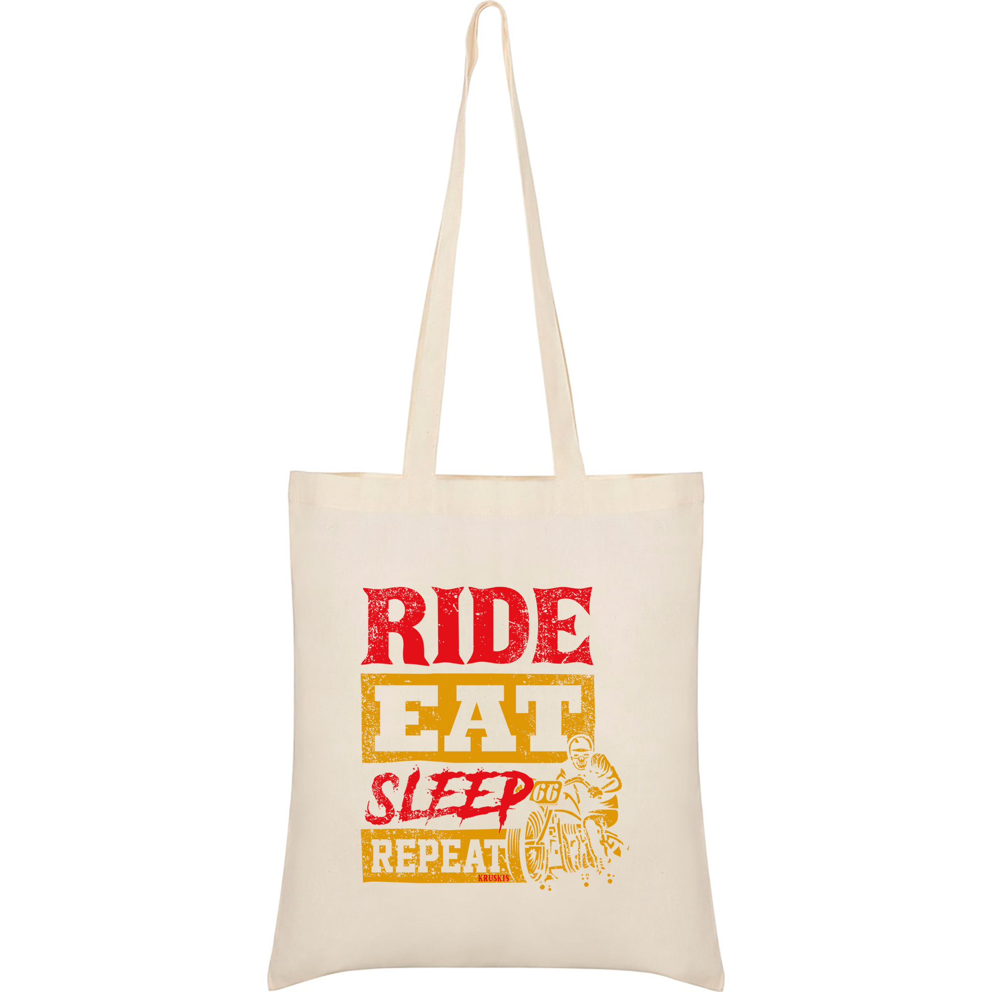 Bolsa Algodon Motociclismo Ride Eat Sleep Repeat