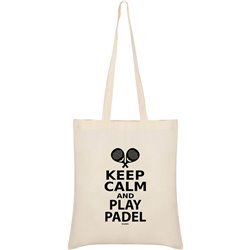 Bolsa Algodon Padel Keep Calm and Play Padel