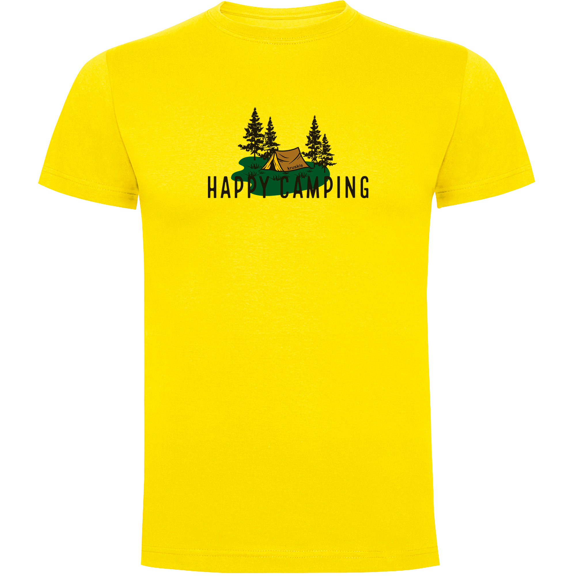 T Shirt Alpinisme Happy Camping Manche Courte Homme