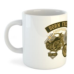 Mug 325 ml Motorcycling Born Free