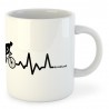 Mug 325 ml Cycling Biking Heartbeat