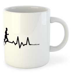 Mug 325 ml Running Runner Heartbeat