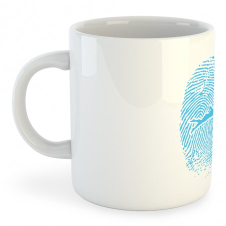 Tasse 325 ml Natation Swimmer Fingerprint